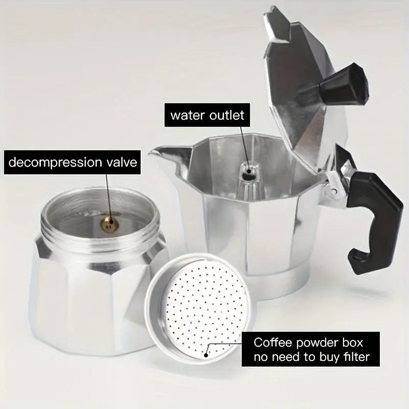 Classic Aluminum Moka Pot 50-3 - Coffee Equipment For Camping 评论和价格